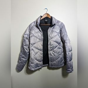 The North Face Medium Silver Puffer Jacket